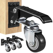 Load image into Gallery viewer, Amocart 2.5" Set of 4 Workbench Caster Wheels Side Mounted Retractable Stepdown Wheel 360° Swivel for Tables and Equipment