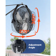 Bild in Galerie-Viewer laden, Amocart Industrial Wall Mount Fan High Velocity Waterproof Wall Fan with Aluminum Blades for Workshop Warehouse Greenhouse