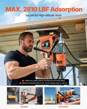 Load image into Gallery viewer, SucceBuy 11PCs Magnetic Drill Motor 1.6 in 1450W Boring Diameter 850RPM Speed 2810 lbf Portable Electric Mag Drill Press