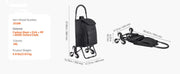Charger l'image dans la visionneuse de galerie, Amocart 36L 110Lbs Grocery Cart Folding Shopping Cart Hand-pulled Trolley Household Portable Storage Stair Climbing Handcart