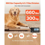 Load image into Gallery viewer, Amocart 0.1lbs Accuracy 660lbs Digital Shipping Scale with LCD Display Hold/Tare Function & AC/DC Power Supply Fit for Packages
