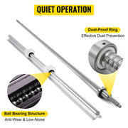 Bild in Galerie-Viewer laden, Amocart Linear Rail Ballscrew x 3 RM1605-350mm 650mm 1050mm x 2 Linear Rail Support, 12 CNC Kit Linear Shaft Optical Axis DIY