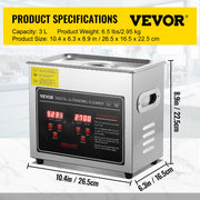 Load image into Gallery viewer, SucceBuy 2L 3L 6L 10L 22L 30L Ultrasonic Cleaner Stainless Steel Portable Cleaning Washing Machine Ultrasound Home Appliance
