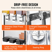 Load image into Gallery viewer, SucceBuy 3 Tanks Commercial Beverage Dispenser 10L/18L Per Tank Juice Dispenser Stainless Steel Ice Tea Drink Machine for Drink
