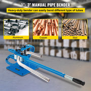Load image into Gallery viewer, SucceBuy Pipe Bender YP-9 Manual Bench Steel Tube Bending Kit w/ 7Dies 1-3in Multifonction Compact Flat Bar Rod Brake Bends Tool - AMOCART