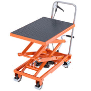 Load image into Gallery viewer, SucceBuy Hydraulic Lift Table 500lbs Capacity 47.2" Lifting Height Double Scissor Lift Table Cart with Wheels for Transportation - AMOCART