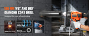 Bild in Galerie-Viewer laden, Amocart 2000W/2600W Handheld Core Drill Machine Drilling Diameter Wet&Dry Diamond Core Drill Rig Rugged Concrete Core Drill