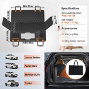 Bild in Galerie-Viewer laden, SucceBuy Back Seat Extender Dog Car Seat Cover for Back Seat Bed with Mesh Window and Storage Pocket Supports 350lbs Dog Hammock