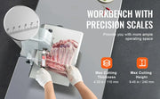 Bild in Galerie-Viewer laden, SucceBuy Commercial Electric Meat Bandsaw 650W 1800W Stainless Steel Countertop Sawing Machine Frozen Fish Cutter for Pork