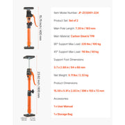Load image into Gallery viewer, SucceBuy 2-Pack Cabinet Jack Support Pole Steel Telescopic Quick Support Rod Adjustable 3rd Hand System for Lifting Cargo Bars - AMOCART