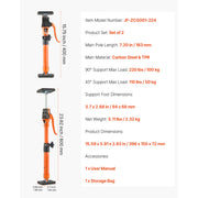 Load image into Gallery viewer, Amocart 2-Pack Cabinet Jack Support Pole Steel Telescopic Quick Support Rod Adjustable 3rd Hand System for Lifting Cargo Bars
