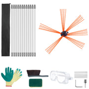 Load image into Gallery viewer, SucceBuy 23/26/30/33/39ft Chimney Sweep Kit w/ Reinforced Nylon Flexible Rods Ergonomic Chimney Cleaning Brush 360-Degree Brush - AMOCART