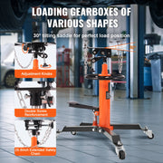 Load image into Gallery viewer, SucceBuy Transmission Jack 1322 LBS Hydraulic Telescoping Transmission Jack 32"-67" High Lift Floor Jack Stand Lift Hoist Garage - AMOCART