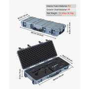 Bild in Galerie-Viewer laden, SucceBuy Hard Rifle Case Lockable Rifle Case with Pre-cut Foams Wheels IP67 Waterproof Pistol Storage Cases for Rifles Shotguns