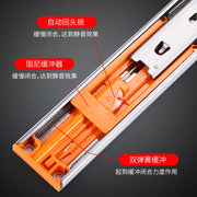 Load image into Gallery viewer, Amocart Drawer Slides Side Mount Rails Heavy Duty Full Extension Steel Track Noiseless Guide Cabinet 100Lbs Load Capacity