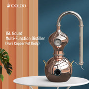 Load image into Gallery viewer, HOOLOO D8/15 Home Distiller Alcohol Distiller Hydrosol Essential Oil Still Copper Moonshine Apparatus Multifunctional Distiller