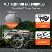 Load image into Gallery viewer, Amocart 275 lbs Bike Cargo Trailer Bicycle Wagon Cart Foldable Compact Storage with Universal Hitch 20" Wheels fits Most Bike