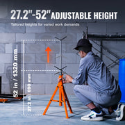 Bild in Galerie-Viewer laden, Amocart Pipe Stand 2500LBS Heavy Duty Pipe Jack Stands 27.2-52 Height Adjustable V Head Pipe Stand Steel Folding Jack Stand