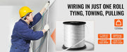 Load image into Gallery viewer, SucceBuy Polyester Pull Tape Mule Flat Rope Printed Webbing Cable Pulling Tape for Packaging Gardening Electrical Conduit Work