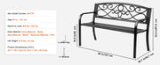 Charger l'image dans la visionneuse de galerie, Amocart Outdoor Bench Wooden Metal Garden Bench for Outdoors 480 lbs Load Capacity Bench Outdoor Garden Park Bench