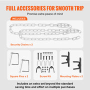 Load image into Gallery viewer, Amocart 5500 lbs Tow Bar with Chains Powder-Coating Bumper-Mounted Towing Coupler Fits 2in Ball Hitch for RV Car Trailer Truck