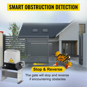 Bild in Galerie-Viewer laden, Amocart Electric Sliding Gate Opener with 2 Remote Controls Gate Operator Hardware Heavy Duty Track Driveway Motor for Security