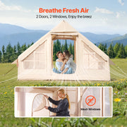 Load image into Gallery viewer, Amocart Inflatable Tents for Camp Easy Setup Blow up Tent w/ Hand Pump 300D Oxford Tent with Stove Jack Storage Bag Included