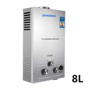 Load image into Gallery viewer, 6L–18L Portable Instant-Heat LPG Water Heater for Home Use Stainless Steel Construction, Easy Installation