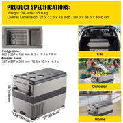 Load image into Gallery viewer, SucceBuy 20L 22L 35L 45L 55L Car Refrigerator Mini Fridge Freezer Portable Compressor Cooler DC 110-240V Ice Box for Camping