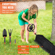 Charger l'image dans la visionneuse de galerie, Amocart Metal Detector for Kids 6 Inch 25''-37'' Adjustable Length IP68 Waterproof Search Coil & LCD Display for Detecting Gold