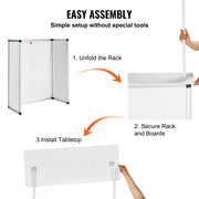 Load image into Gallery viewer, SucceBuy Promotion Counter Table Portable Tradeshow Podium Table Display Exhibition Counter Stand Booth Fair Pop Up Podium Table