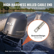 Load image into Gallery viewer, SucceBuy Boat Steering Cable 17 Feet Outboard Marine Rotary Steering Cable 1/2 Ton High Tensile Strength Universal Compatibility - AMOCART