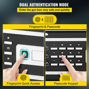 Load image into Gallery viewer, SucceBuy Fingerprint Locks Safe Deposit Box 0.8/1.7/2.1 Cubic Feet Digital Electronic Secret Hidden Piggy Bank for Store Money - AMOCART