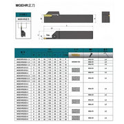 Load image into Gallery viewer, MGEHR1010 MGEHR1212 MGEHR1616 MGEHR2020 MGEHR2525 1.5 2 3 4 Grooving Tool Holder +10PCS MGMN150 MGMN200 Carbide Grooving inserts