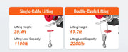 Load image into Gallery viewer, Amocart 1320-2200 lbs Wireless Electric Hoist with 40ft Single Cable Lifting Height Steel Wire Winch for Garage Warehouse