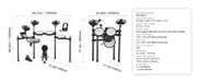 Bild in Galerie-Viewer laden, Amocart Electric Drum Set 32 Drum Kits & 480 Sounds, USB MIDI Supported 8 / 10 in Quiet Mesh+10 in Cymbals Drum Sticks Easy Use