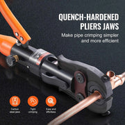 Load image into Gallery viewer, SucceBuy Copper Pipe Crimping Tool Hydraulic Driven Press Tool with 3/8" 1/2" 5/8" 1" Jaws for ASTM F1807 Pex Pipe Copper Ring - AMOCART
