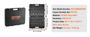 Bild in Galerie-Viewer laden, Amocart 3/8" & 1/2" Drive Impact Socket Set 59 PCS Socket Set SAE 5/16" to 1-1/4" Metric 6-32mm 6 Point Cr-Mo Alloy Steel Set