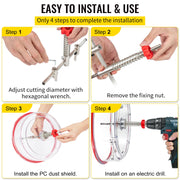 Load image into Gallery viewer, 40-200mm 40-300mm Adjustable Steel Hole Saw Cutter Kit w/ Shield Hole Cutter Drill Bit DIY Tool Sheetrock Veneer Slate
