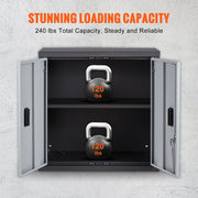 Bild in Galerie-Viewer laden, Amocart Foldable Wall Cabinet Metal Garage Locker Mounted Tool Chest Adjustable Shelf Magnetic Door for Warehouse Office Home