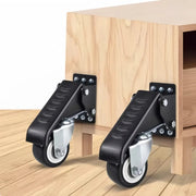 Load image into Gallery viewer, Amocart 165 lbs 2.5" Set of 4 Workbench Caster Wheels Side Mounted Retractable Stepdown Wheel 360° Swivel for Tables Equipment