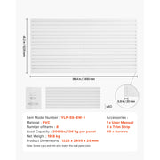 Charger l'image dans la visionneuse de galerie, Amocart 8x4ft White/Grey Slat Wall Paneling PVC Garage Slatwall with Accessories Adjustable Tool Storage Panel Fits for Display