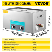 Load image into Gallery viewer, SucceBuy 3L 6L 10L 15L 22L 30L Electric Ultrasonic Cleaner Portable Washing Machine Lave-Dishes Ultrasound Home Office Appliance