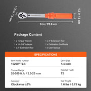 Load image into Gallery viewer, SucceBuy 1/2" 1/4" 3/8" Mechanical Torque Wrench Set Precision Pointer Hand Tools Torque Wrench Workshop Car Repair Tool - AMOCART