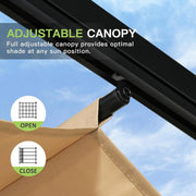 Load image into Gallery viewer, 10'x12' Outdoor Retractable Pergola, Patio Pergola with Upgraded Retractable Canopy, Heavy Duty Metal Pergolas , Customized