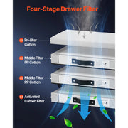 Bild in Galerie-Viewer laden, Brushless Solder Smoke Absorber 380m³/h Strong Suction Purifier for Welding SucceBuy Soldering Fume Extractor w/ Dual Hoses 275W