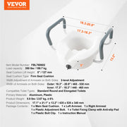 Charger l'image dans la visionneuse de galerie, Amocart Raised Toilet Seat 5" Height Raised 350 lbs Weight Capacity for Round &Elongated Toilet Twist Lock Installation Elderly