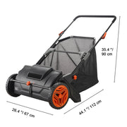 Load image into Gallery viewer, Amocart Tow Behind Lawn 21/26/44/50in Sweeper Large Capacity Heavy Duty Leaf Grass Collector with Adjustable Sweeping for Pick