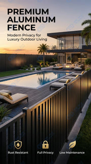 Load image into Gallery viewer, Modern Rustproof Aluminum Fence Slat Fence Panel Powder Coated Privacy Fence For Outdoor Yard Easy Installation Durable Design