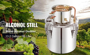 Load image into Gallery viewer, Amocart 50L Moonshine Still Alcohol Distiller w/ Water Pump Stainless Copper DIY Brew Ethanol Wine Essential Oil Brewing Kit